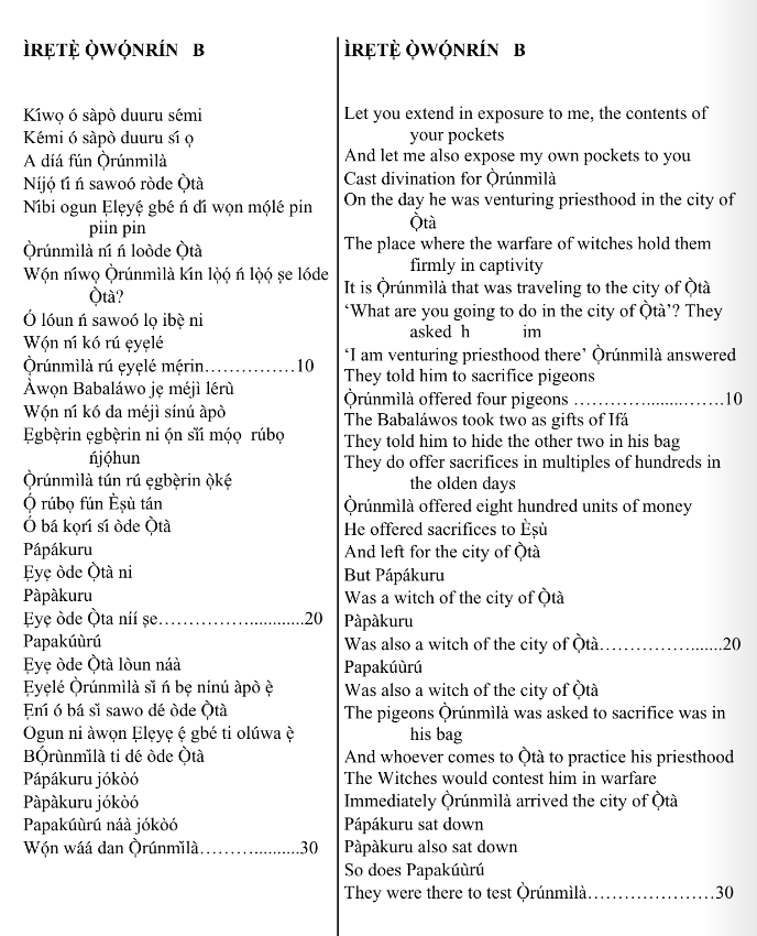 ©kominifa.com | Extract of "Ifá a complete divination"