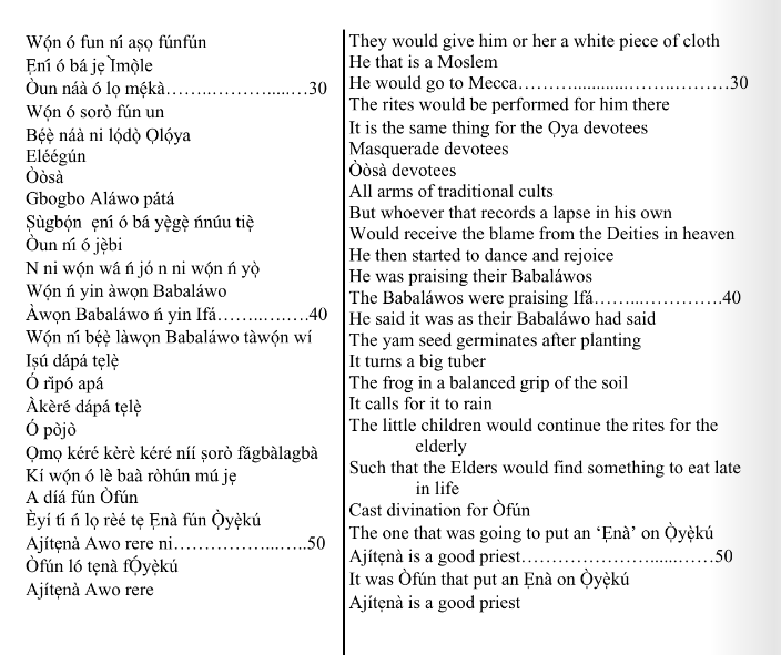 ©kominifa.com | Extract of "Ifá a complete divination"