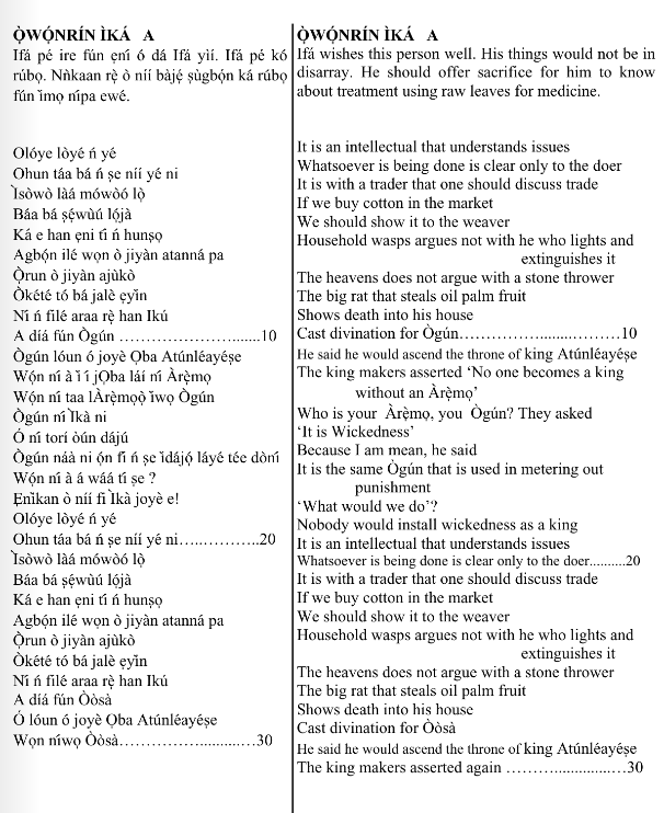 ©kominifa.com | Extract of "Ifá a complete divination"